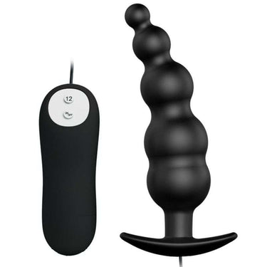 Plug anale vibrante in silicone con design pene e maniglia ergonomica